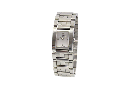 1 OROLOGIO TISSOT LADY QUARZO CON CASSA E BRACCIALE IN ACCIAIO (FUNZIONANTE)
