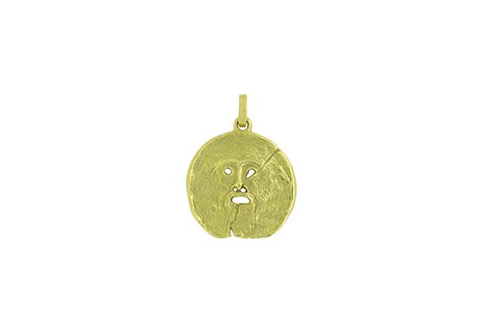 1 CIONDOLO IN O.G. 18 KR. RAFFIGURANTE “BOCCA DELLA VERITÀ” GR. 14,65