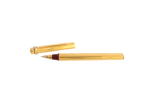 1 PENNA STILOGRAFICA CARTIER, TRINITY CON STRUTTURA IN METALLO PLACCATO ORO