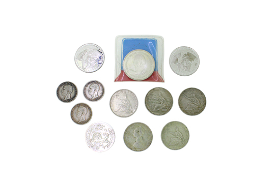 12 MONETE IN ARGENTO 835-900-925‰ GR. TOT. 119,30