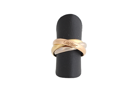 1 ANELLO IN O.G. O.B. O.R. 18 KR. FIRMATO CARTIER “TRINITY” (MISURA 53) GR. 8,70