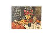 1 DIPINTO SU TELA, TECNICA MISTA, FIRMATO E. BENZ 29 XII 31, RAFFIGURANTE “NATURA MORTA” DIM. 65x50 CM