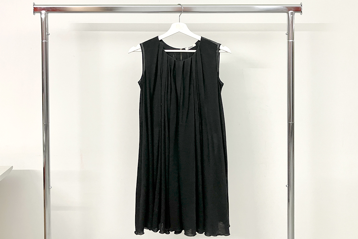 1 VESTITO CHLOÉ, TESSUTO COLORE NERO, LUNGHEZZA 80 CM